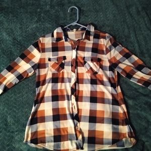 Eden & Olivia, medium, button up, plaid long sleeve